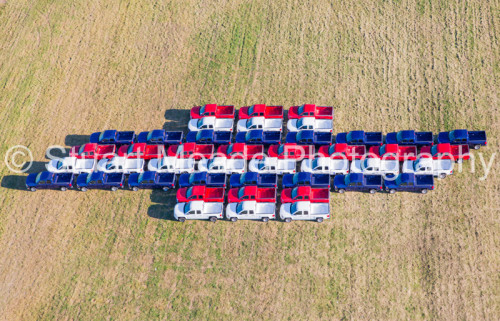 Chevy Logo made with Trucks