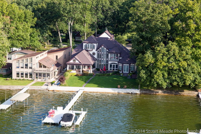 Wawasee lake home aerial photo services