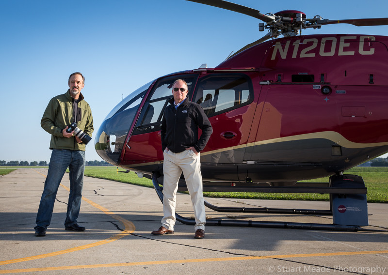 Aerial Photographer Stuart Meade with Pilot Randy