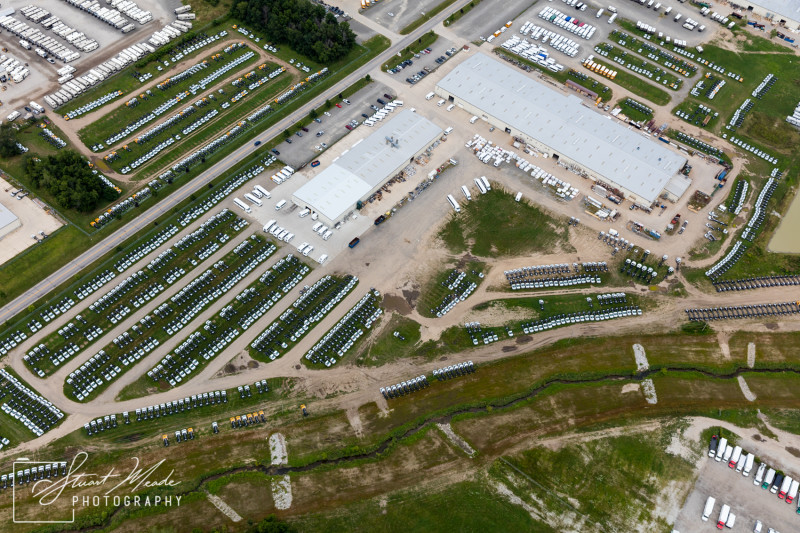 RV manufacturing aerial photo